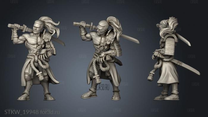 Fighter Heihachi Wandering Ronin stl model for CNC