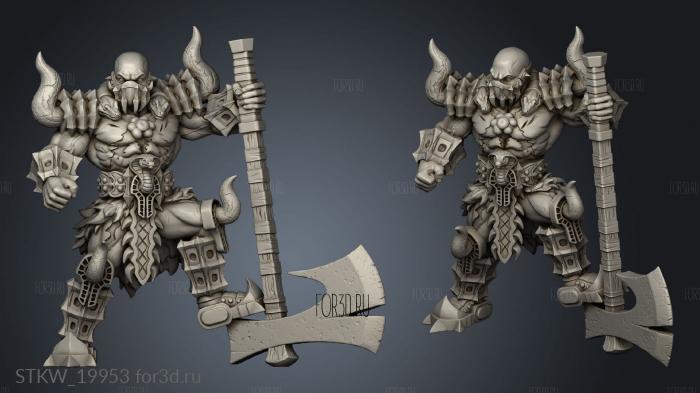 Fighter Astorath Hulking Axeman stl model for CNC