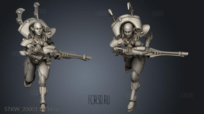 Space Elf Soldier Female 3d stl модель для ЧПУ