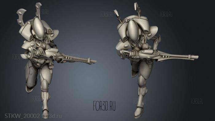 Space Elf Soldier Female 3d stl модель для ЧПУ