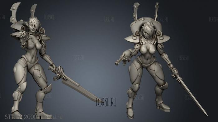 Space Elf Soldier Female 3d stl модель для ЧПУ