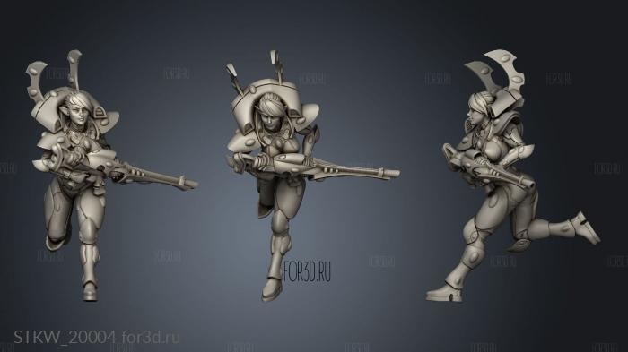 Space Elf Soldier Female 3d stl модель для ЧПУ