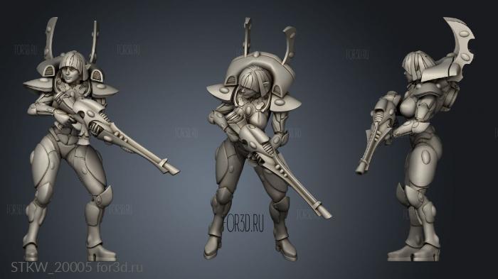 Space Elf Soldier Female 3d stl модель для ЧПУ