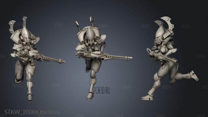 Space Elf Soldier Female 3d stl модель для ЧПУ