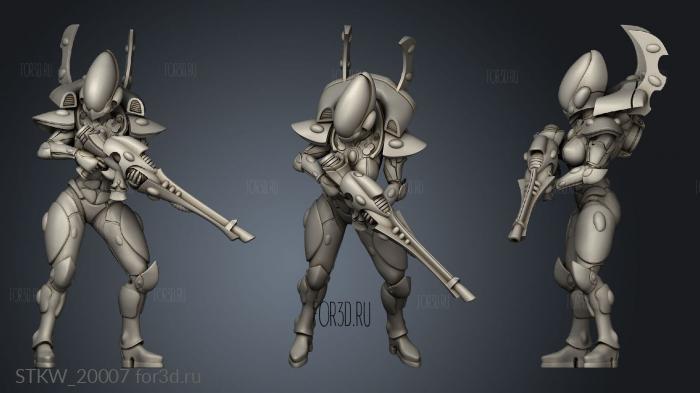 Space Elf Soldier Female 3d stl модель для ЧПУ