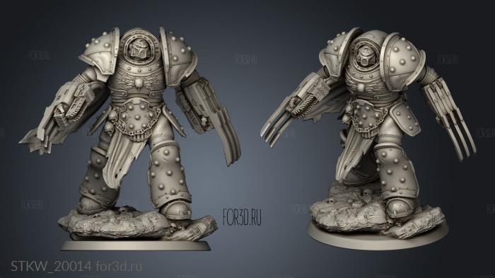 Space Marine Big Guy stl model for CNC