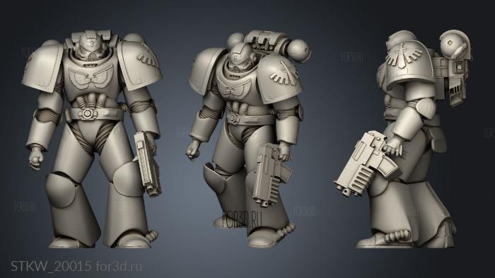 Space Marine Hips stl model for CNC