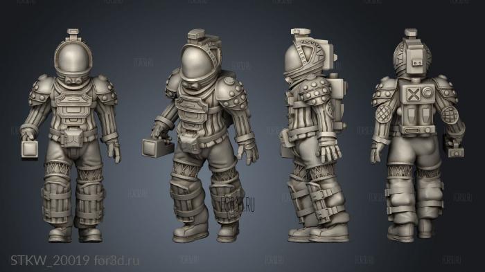 Space Suit Flashlight stl model for CNC