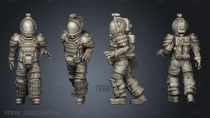 Space Suit Walking stl model for CNC