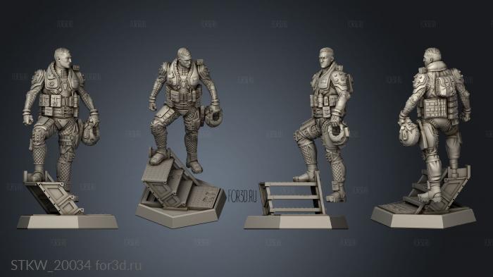 Spacecraft Crasher Crew Space Aviator stl model for CNC