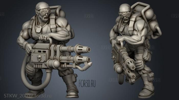 Spacenam Heavy Flamethrower heavy flame guy 3d stl модель для ЧПУ