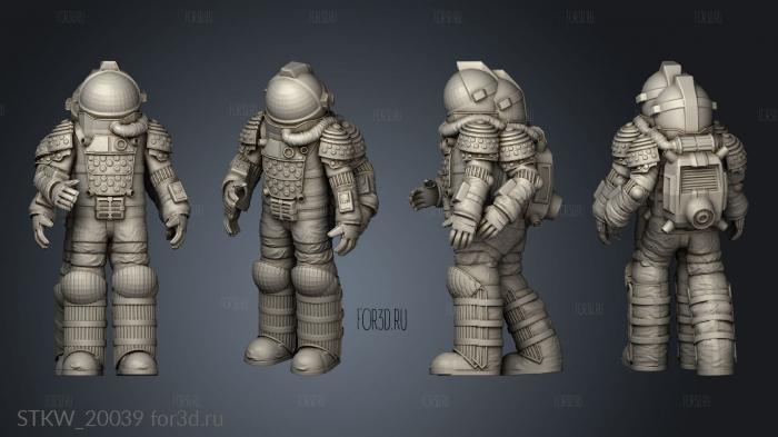 Spacesuit Dynasty Standing stl model for CNC