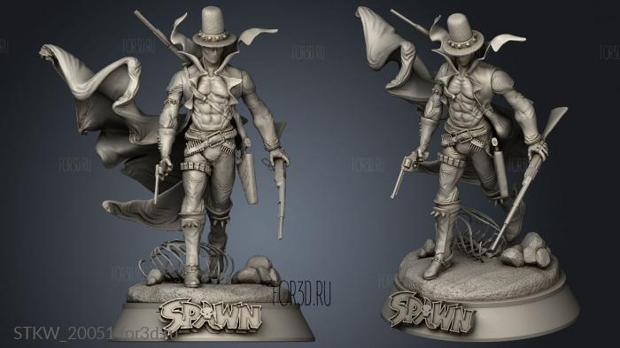 Spawn Western 3d stl модель для ЧПУ