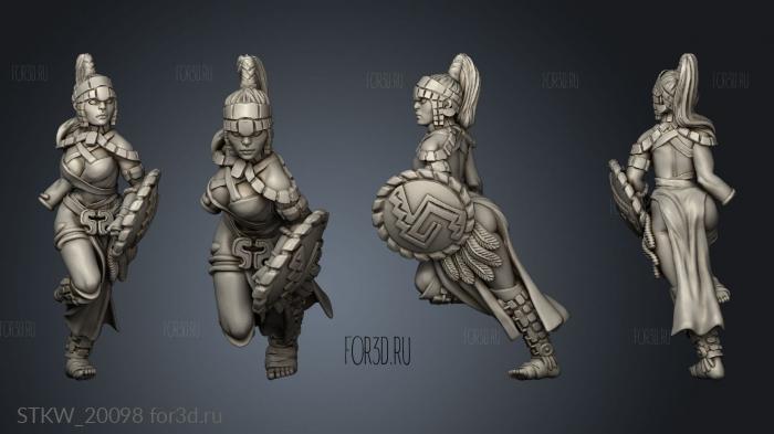 Amazon Warriors Warrior stl model for CNC