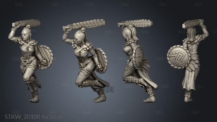 Amazon Warriors Warrior stl model for CNC