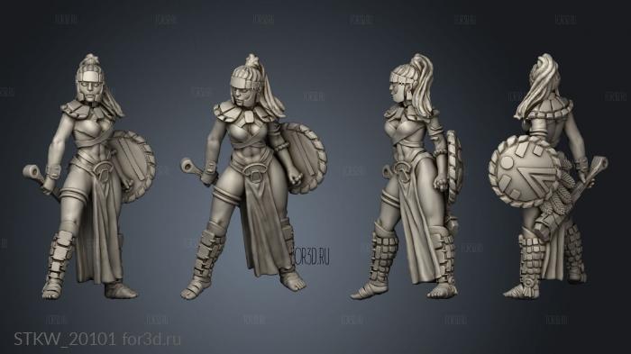 Amazon Warriors Warrior stl model for CNC