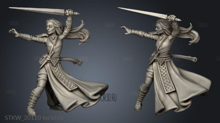 Female Mage stl model for CNC