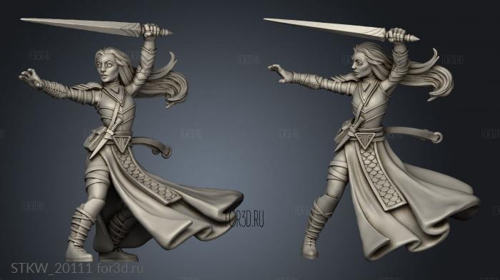 Female Mage stl model for CNC