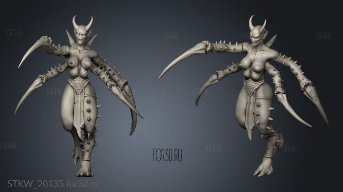 Spider maidens Coven stl model for CNC