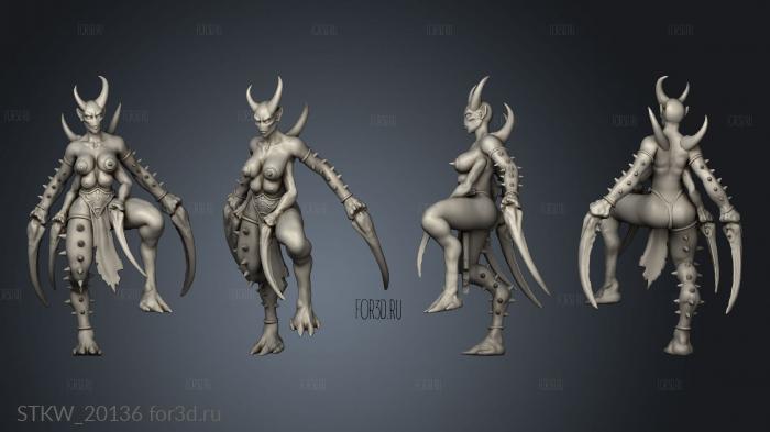 Spider maidens Coven stl model for CNC