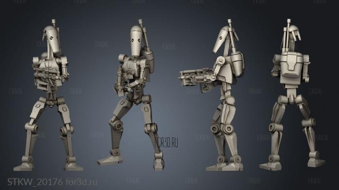 Squad Battle Droid stl model for CNC