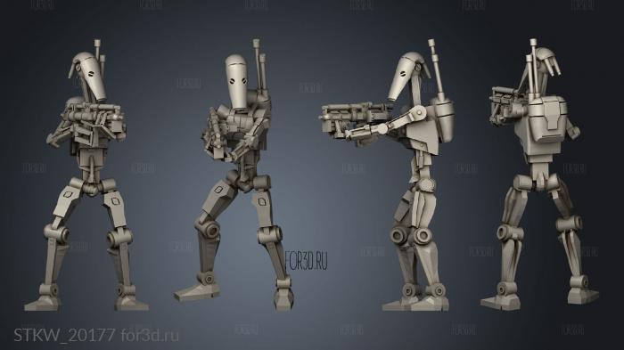 Squad Battle Droid stl model for CNC