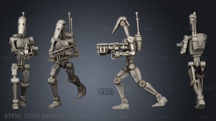 Squad Battle Droid stl model for CNC