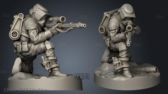 arctic recon troops stl model for CNC