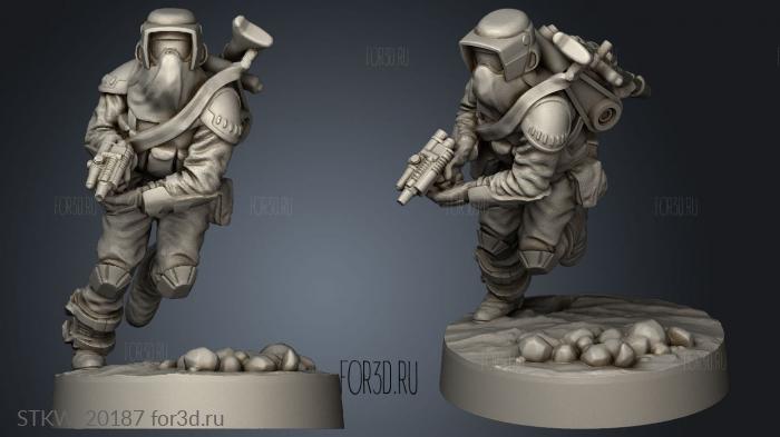 feb arctic recon troops pose base stl model for CNC