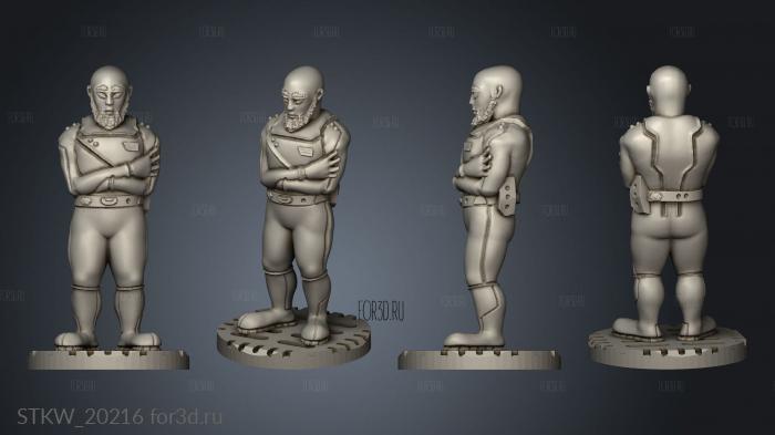 Captain Jim Dwarf stl model for CNC