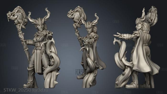 Staff Druid Casting stl model for CNC