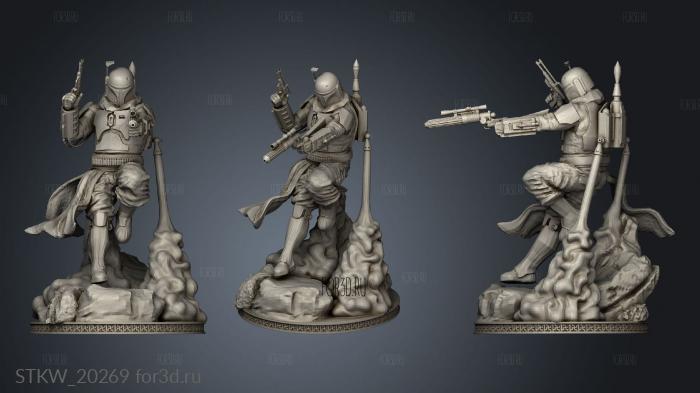 STAR WARS BOBA FETT FICHEIROS Boba Fett Ref 3d stl модель для ЧПУ