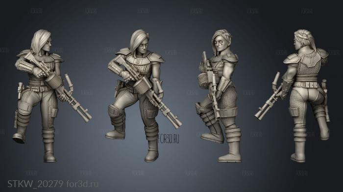 Star Wars Legion Sin faction Cara Dune Dark Fire Heroic 3d stl модель для ЧПУ