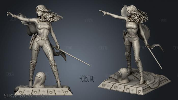 Star Wars Mara Jade SBG stl model for CNC