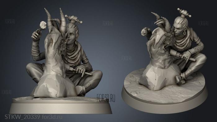 Stone Carver Sculptor Female 3d stl модель для ЧПУ