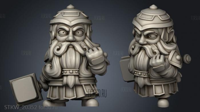 Dwarf stl model for CNC