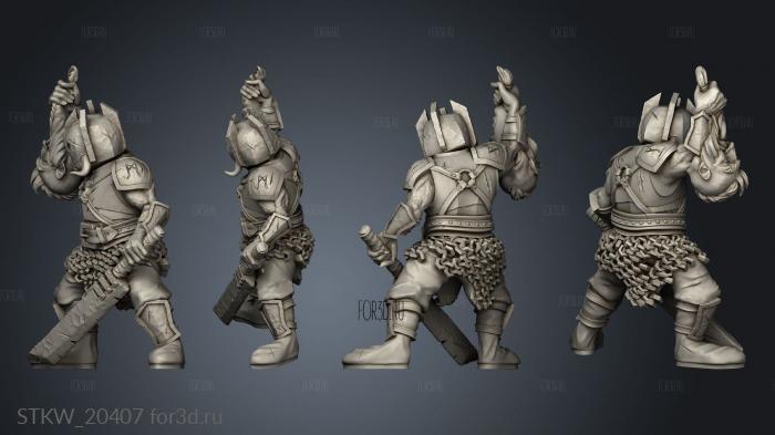 Goblin Chieftain chief stl model for CNC