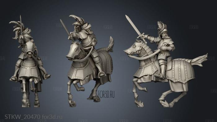 KNIGHT CAPTAIN HORSE stl model for CNC