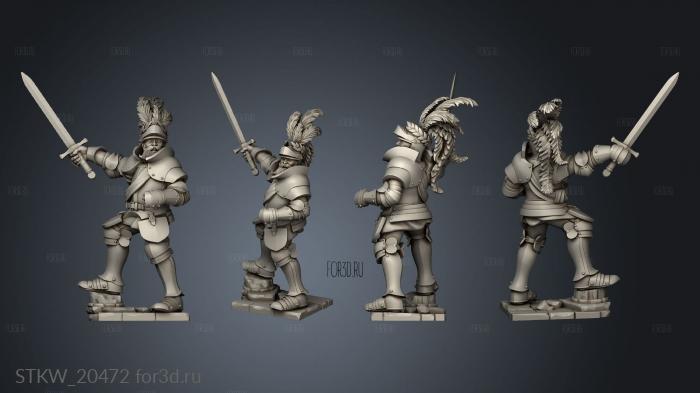 SUNLAND KNIGHTS ON FOOT KNIGHTS KNIGHT CAPTAIN 3d stl модель для ЧПУ