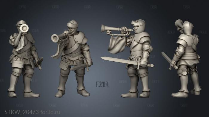 SUNLAND KNIGHTS ON FOOT KNIGHTS KNIGHT MUSICIAN 3d stl модель для ЧПУ