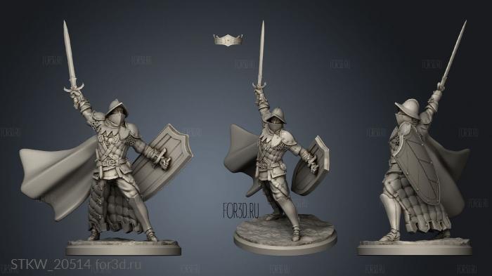 Swordsman the Realm stl model for CNC