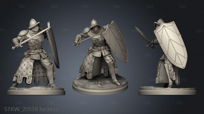 Swordsman the Realm stl model for CNC