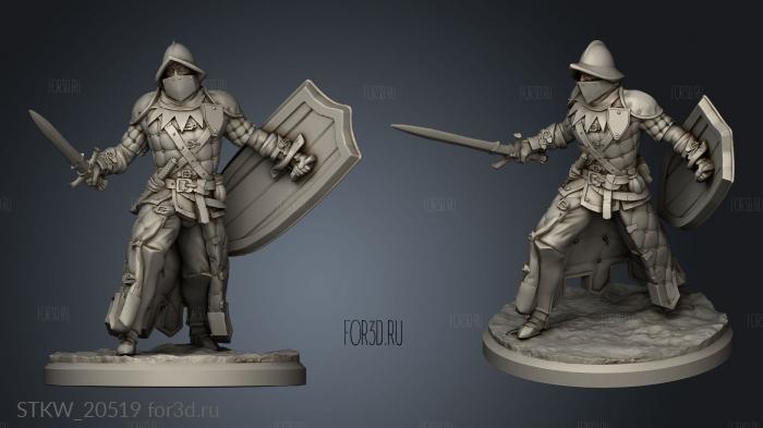 Swordsman the Realm stl model for CNC