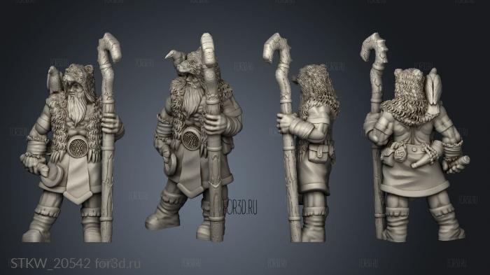 bear druid barbarian stl model for CNC