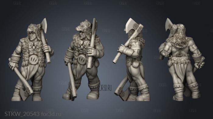 berserker barbarian stl model for CNC