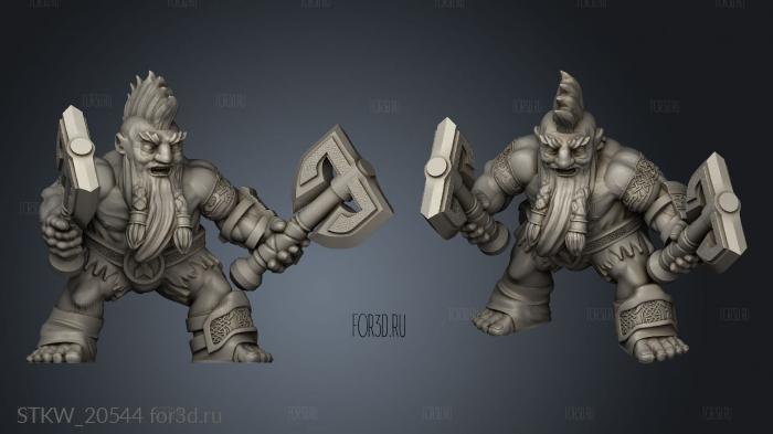 Berserker dwarf stl model for CNC