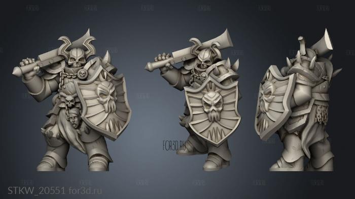 death knight with shield stl model for CNC