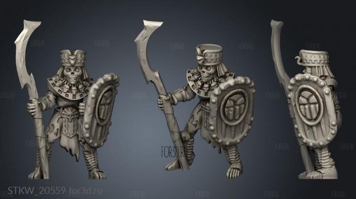 egyptian skeleton glaive stl model for CNC