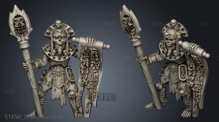 egyptian skeleton mage stl model for CNC