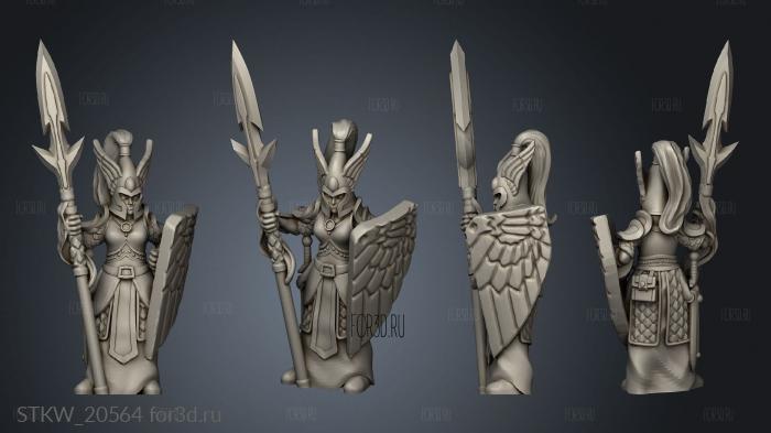 elf spear and shield stl model for CNC